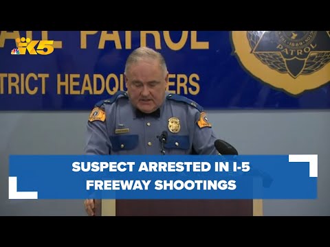 Suspect arrested in 2 freeway shootings on I-5