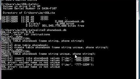 SQLite Unique Attributes