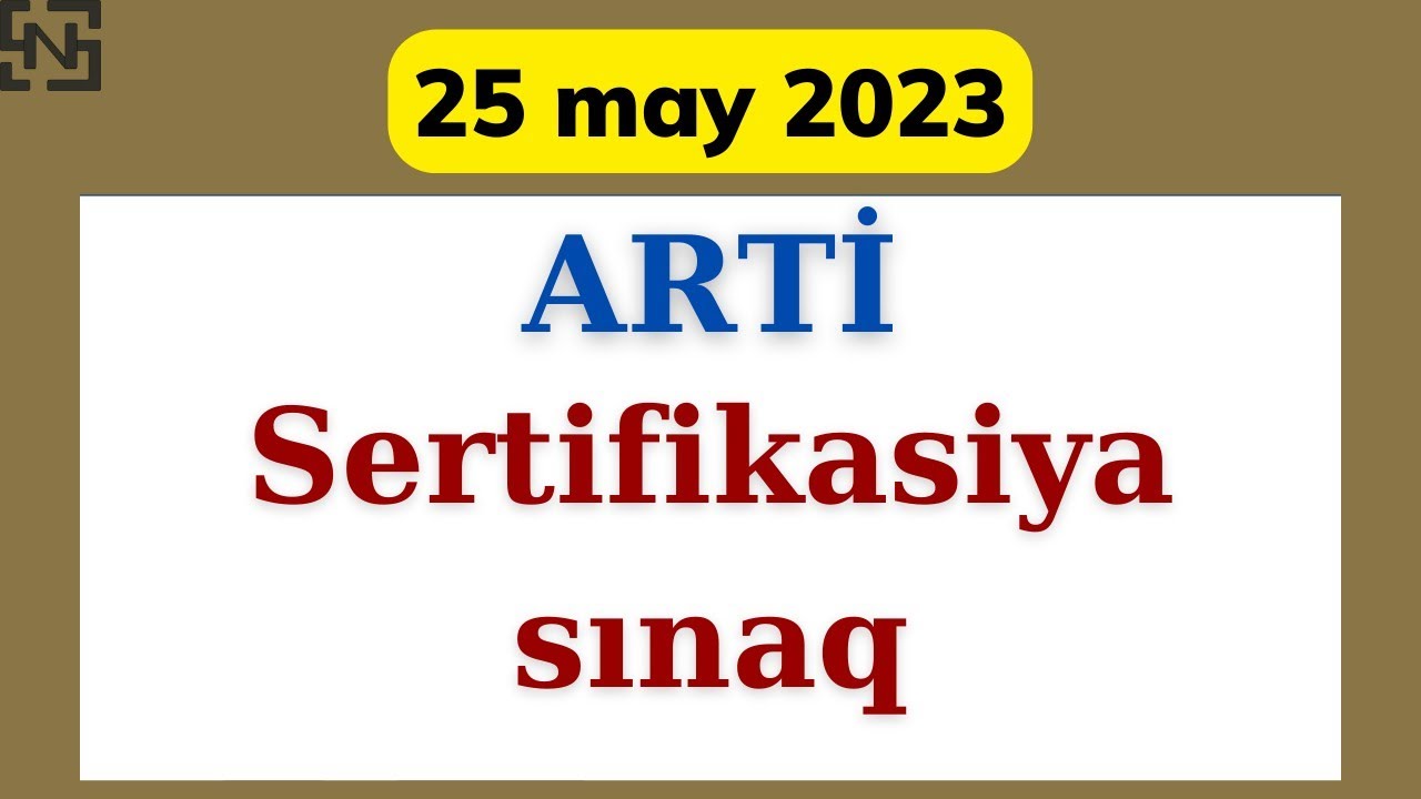 ARTİ model sınaq | Kurikulum | Nəsirli Sənan