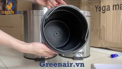 Thùng rác inox đạp chân hình tròn