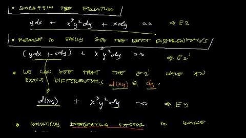 08.5.2 Integrating Factor found by Inspection