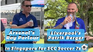 Liverpool’s Patrik Berger and Arsenal’s Ray Parlour EPL Legends play SCC Soccer 7s in Singapore