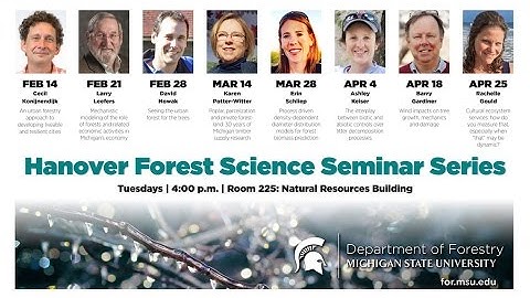 04.18.17 Hanover Forest Science Seminar Series: Barry Gardiner