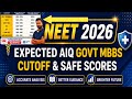  RE NEET 2026 AIQ MBBS Cutoff 🔥 Safe Score for Government Medical College | Category Wise Prediction