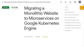 Migrating a Monolithic Website to Microservices on Google Kubernetes Engine GSP699