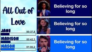 Glee - All Out of Love | Line Distribution   Lyrics