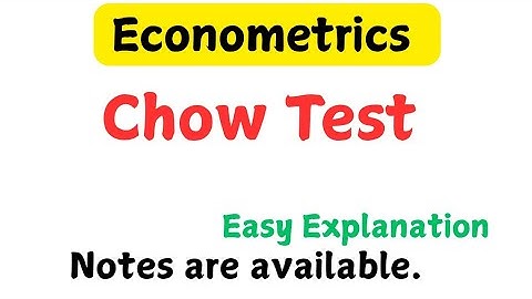 Chow Test and its possibilities|| Dummy variable alternative to Chow test.