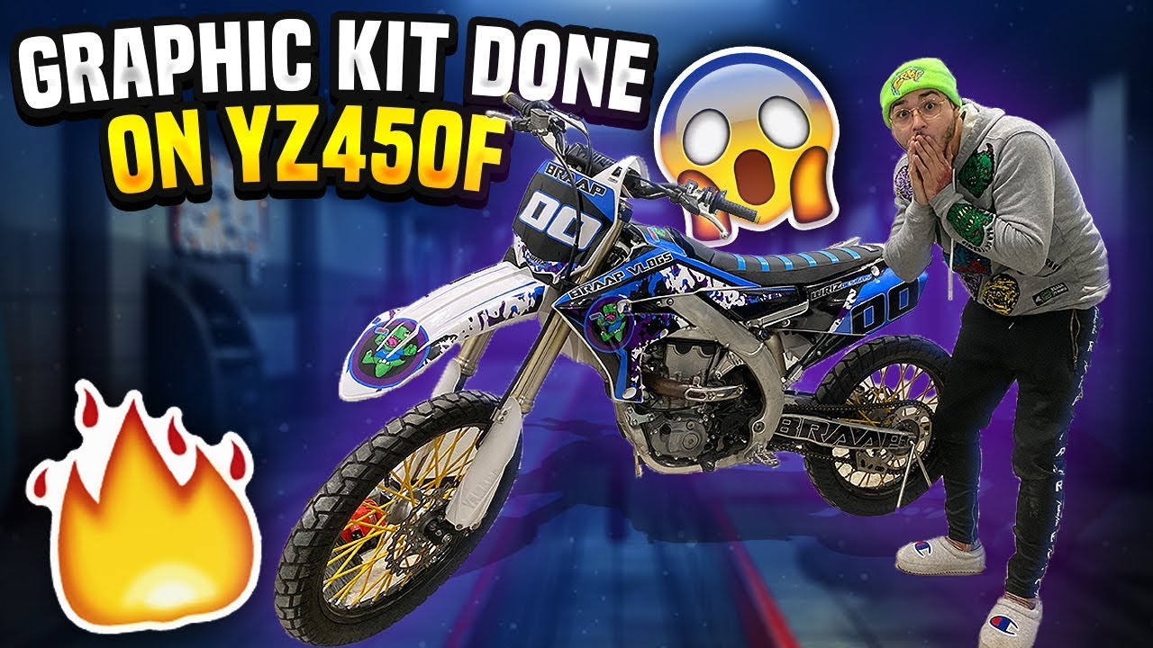 THE GRAPHIC KIT IS FINALLY DONE ON THE YZ450F ! *LOOKS CRAZY* | BRAAP ...