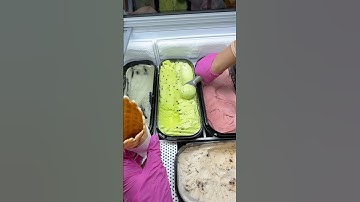 Mint ice cream scoop on a waffle cone #dessertlovers #yummy #foodie #treat #youtubeshorts #tudors
