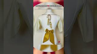Elegant &amp; latest back 🎀blouse design ideas2026#kalavya#blouse#ytshorts#viral#trending#explore#shorts