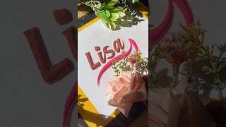 ❤️ Lisa-name sand art ✨ personalized sand writing request done #sandart #sandwriting #nameart #asmr