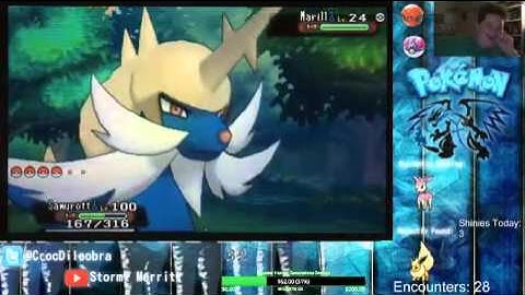 Shiny Marill!!! 1 Random Encounter!!! Shiny Living Dex!!!