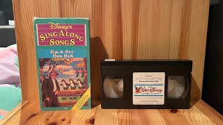 Closing To Disneys Sing-Along Songs Zip-A-Dee-Doo-Dah Canadian Copy 1986 Vhs