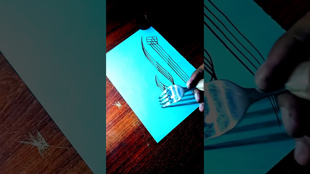 Allah Name Calligraphy With Spoon 🥄 | Unique Arabic Art #Shorts