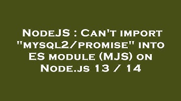NodeJS : Can