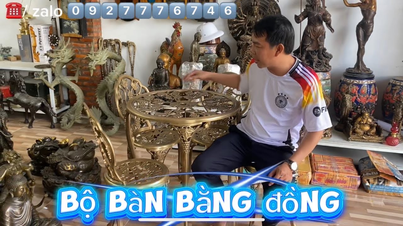 Bộ bàn ghế bằng đồng _ cặp tượng Đức mẹ Maria _ đôn voi. Clip 29/12/2025 