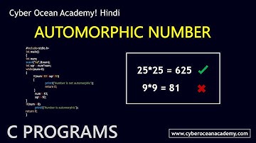 Automorphic number | Cyber Ocean Academy! Hindi