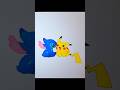 Galactic Besties! ⚡️💙 Coloring Stitch and Pikachu's Unforgettable, Vibrant Meeting Vibrant Art
