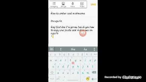 How to copy and paste cool nicknames for agario mobile