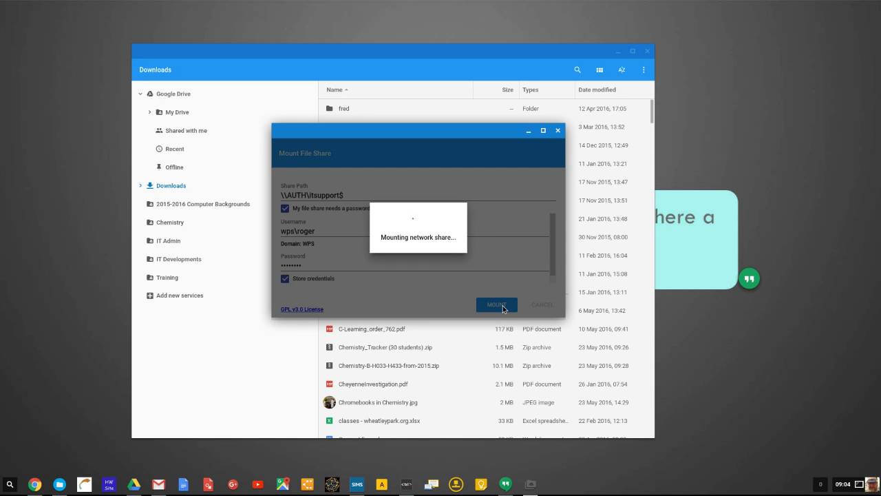 Network File Share for ChromeOS