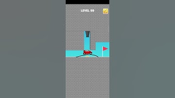 Draw Bridge Level 59 -  Car Puzzle Fun Game | Draw Road and Build Bridge To Save The Car