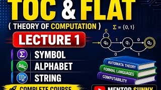 TOC & FLAT Lecture 1 | Symbol, Alphabet & String Explained | Theory of Computation Basics
