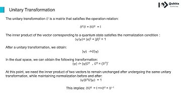 Section 5 Basic Logic Gates for Single Qubit - Lecture 1 Unitary Transformation