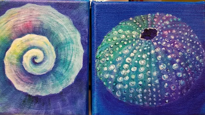 Colorful Sea Urchin Acrylic Painting Tutorial Smal...