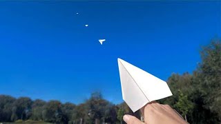 How to fold a nighthawk paper airplane that flies straight and far【123 Paper Airplane】 screenshot 5