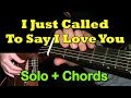 "I Just Called To Say I Love You" - Easy Guitar Solo/Chords   TAB by GuitarNick