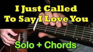 'I Just Called To Say I Love You' - Easy Guitar Solo/Chords   TAB by GuitarNick