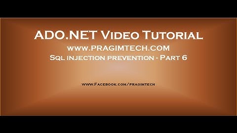 Sql injection prevention   Part 6
