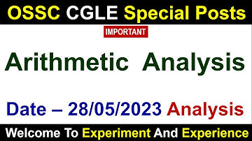 OSSC Specialist Post Arithmetic Paper Analysis | #ossc  #osscexam