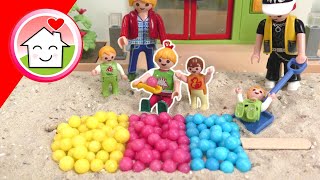 Playmobil Familie Hauser - Sandstrand am Kindergarten - Feriengeschichte mit Anna und Lena