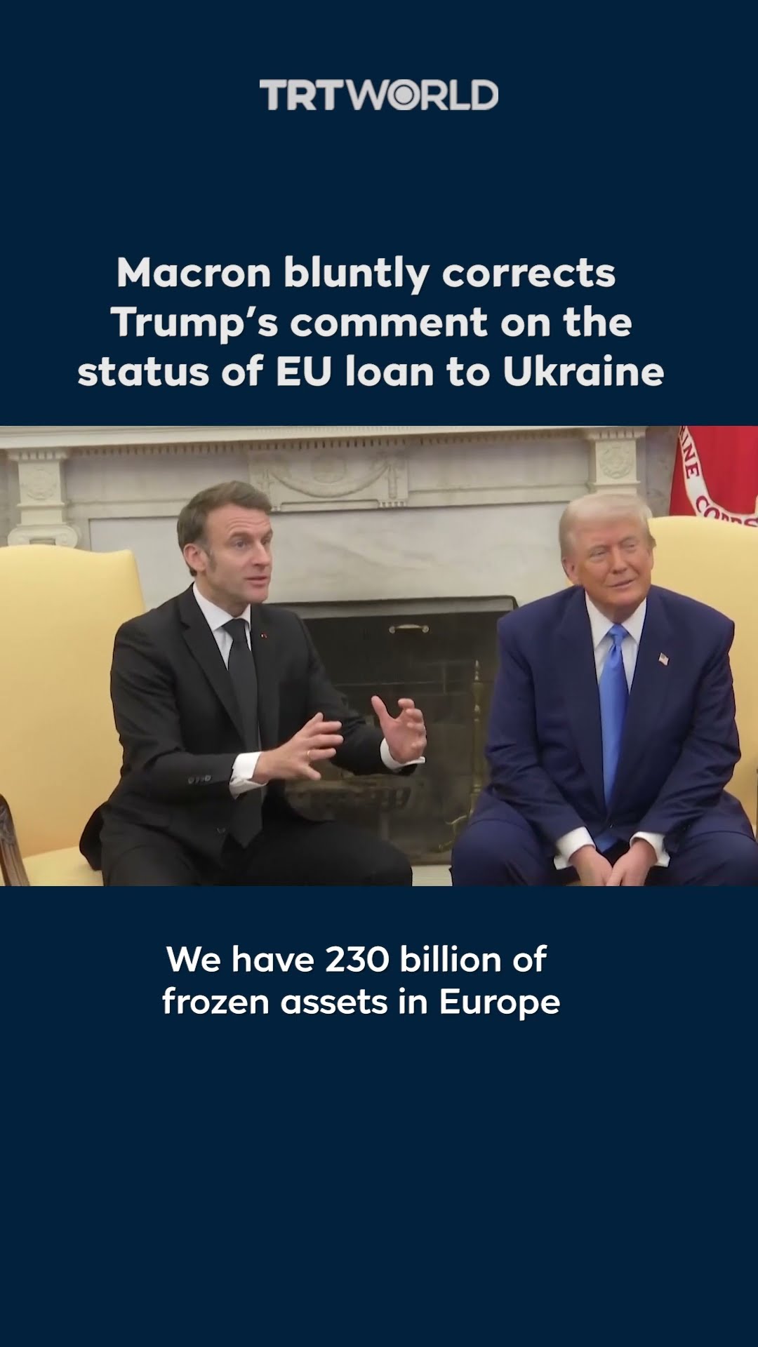 Macron corrects Trump during press conference