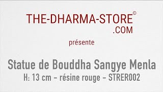 Vidéo: Statue de Bouddha Sangye Menla (H. 13 cm - résine) Art du Népal