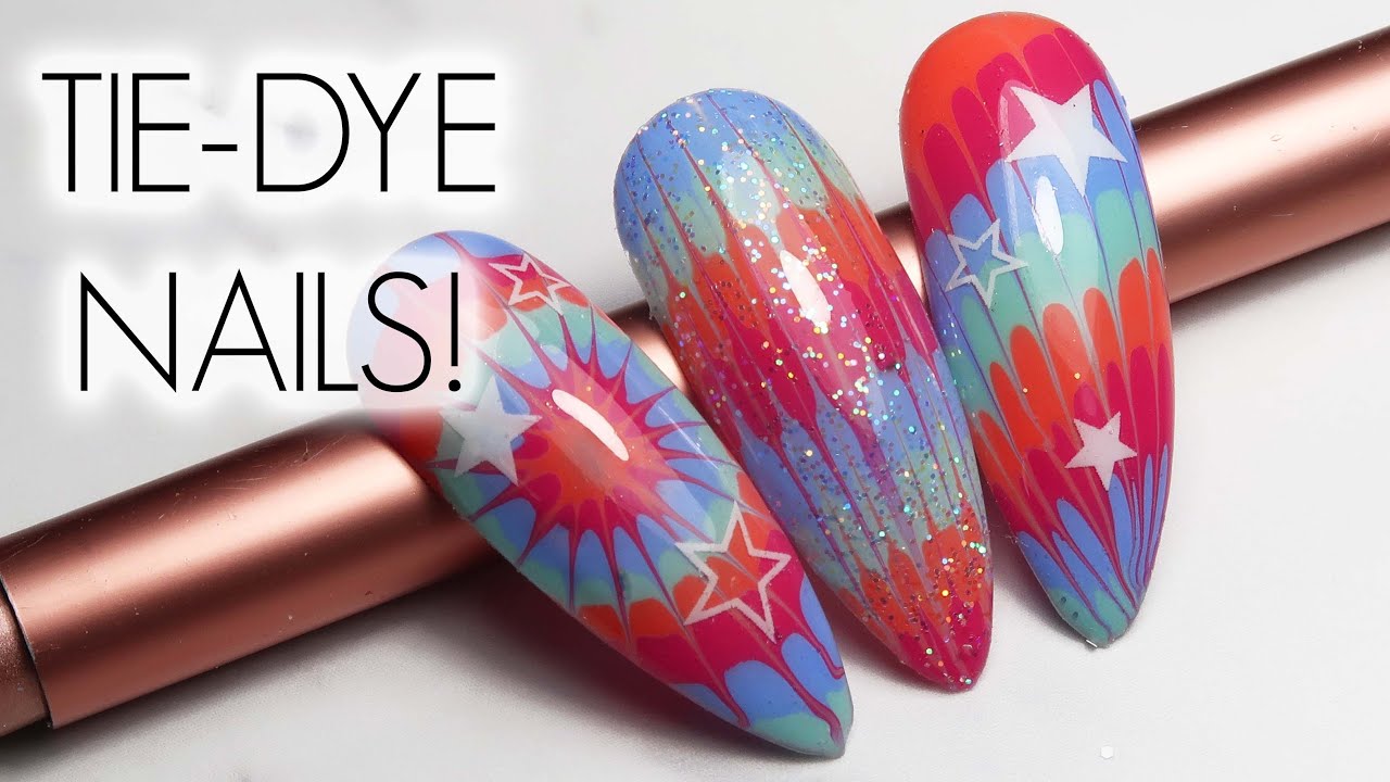 9. Tie-Dye Nail Designs - wide 4