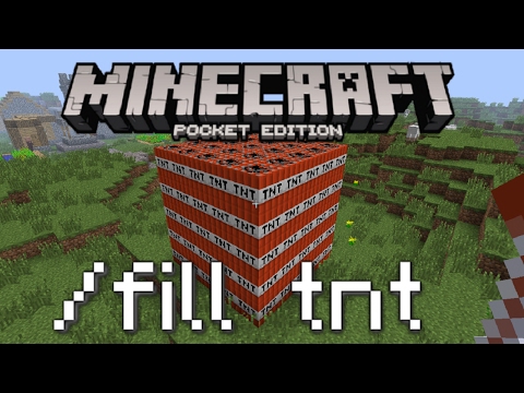 Minecraft Pe How To Use The Fill Command Youtube