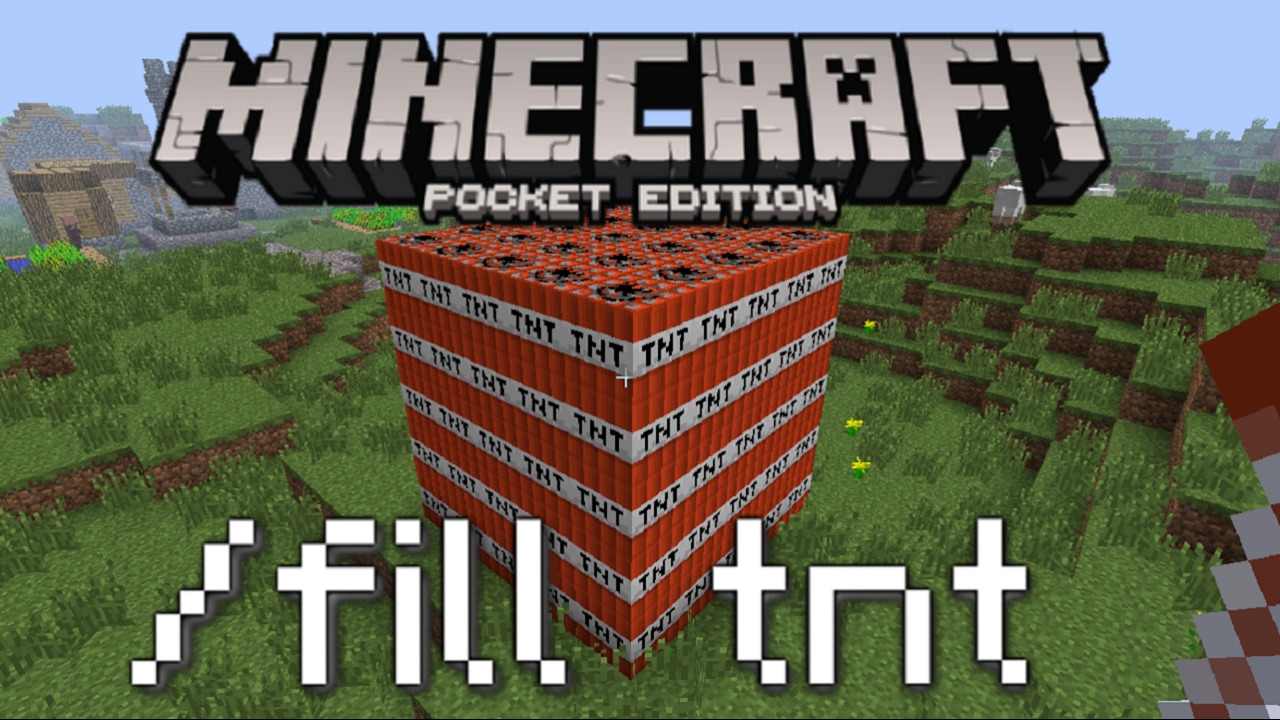 Minecraft Pe How To Use The Fill Command Youtube