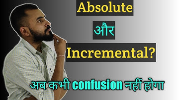Absolute and incremental coordinate system