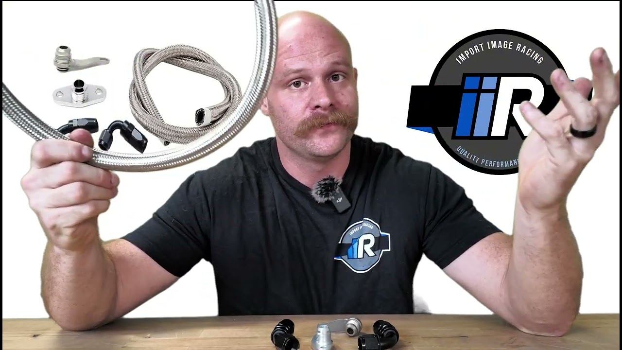Torque Solution -10AN Turbo Oil Return Line Kit EJ Subaru | Rotated Turbo Setup | TS-SU-486K