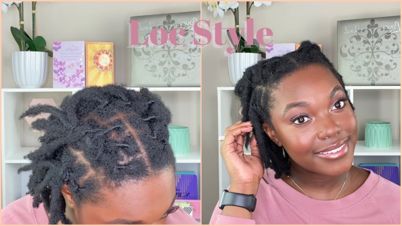 HOW TO Half Up, Half Down Loc Style Barrel Roll Naomi Onlae YouTube