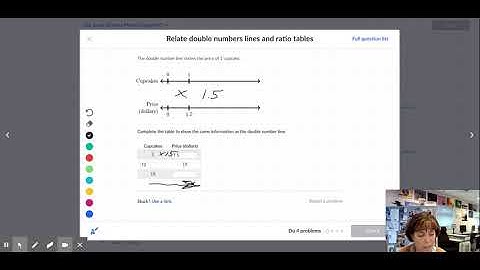 Relate double number lines and ratio tables