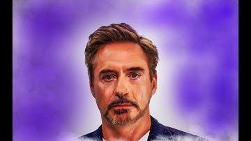 Robert Downey Jr Tony Stark Digital Painting  // Convert Photo to Digital Painting