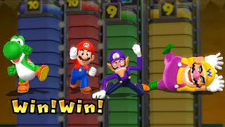 Mario Party 9 -  Yoshi Vs Mario Vs Waluigi Vs Wariomaster Difficulty| Cartoons Mee