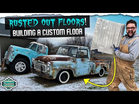 Replacing RUSTED OUT floors from SCRATCH! 1959 International B100