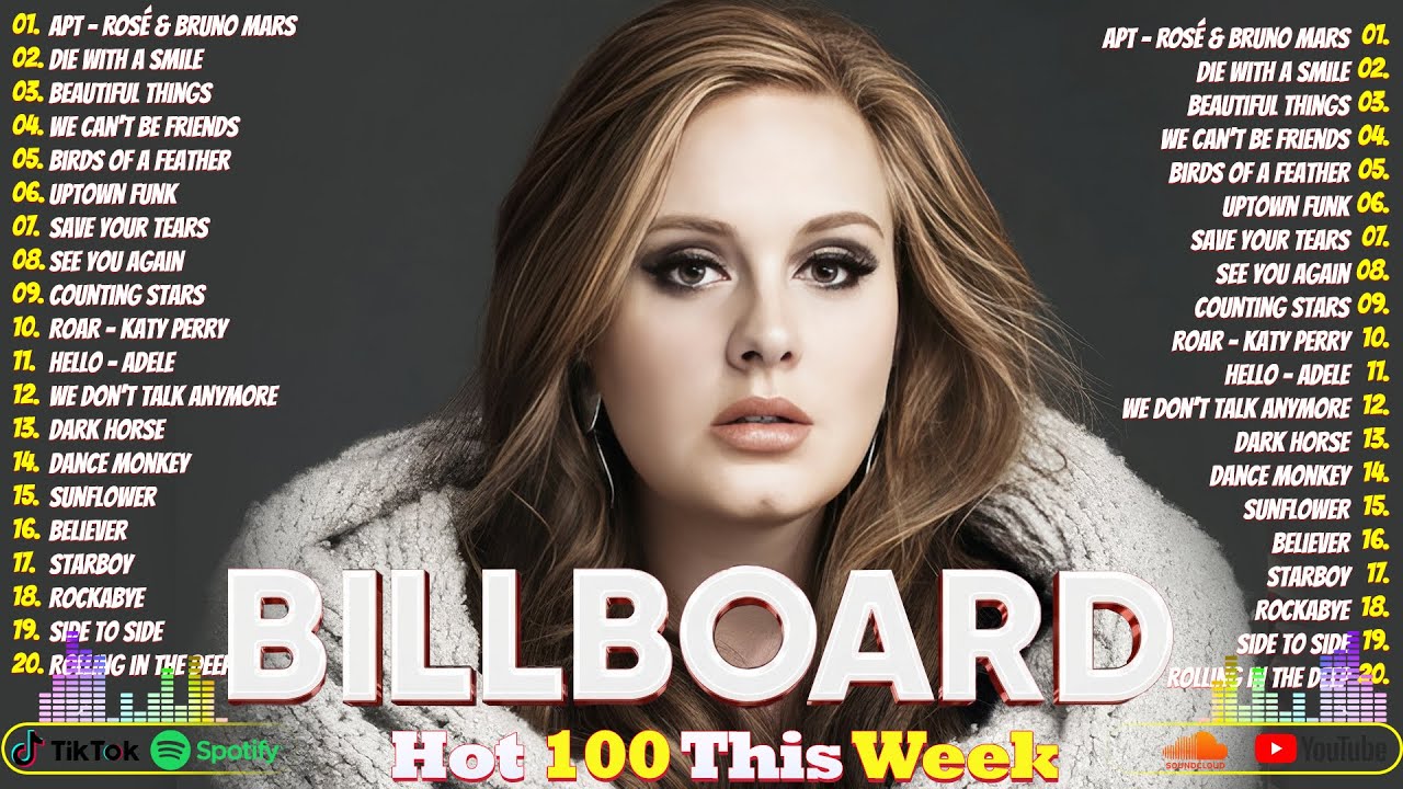 Adele, Bruno Mars, Dua Lipa, Ed Sheeran, Selena Gomez, Maroon 5, Taylor Swift✨ Pop Song 2026