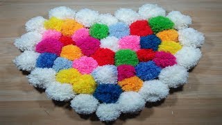 DIY Alfombra en forma de corazon Easy Easy .
