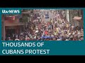 Thousands rally in Cuba against government amid economic crisis | ITV News