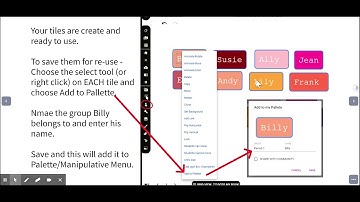 Create and save Student Name Tiles in Whiteboard.chat